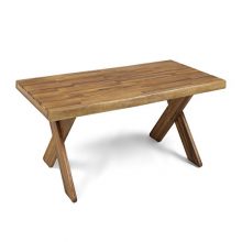 Sandblast Teak Finish Acacia Wood Coffee Table