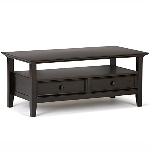 Hickory Brown Wide Rectangle Transitional Coffee Table