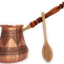 Thickest Solid Copper Stamped and Hammered Turkish Greek Arabic Coffee