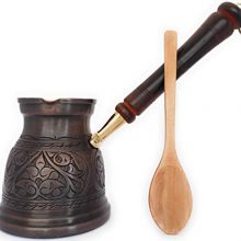 Thickest Solid Copper Engraved Coffee Pot