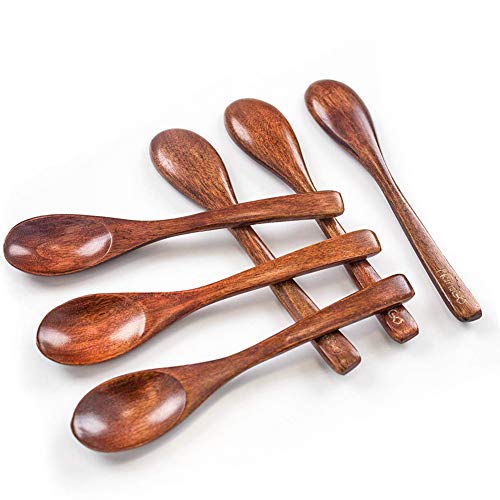 HANSGO Small Wooden Spoons, 6PCS