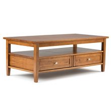 SIMPLIHOME Warm Shaker SOLID WOOD Coffee Table