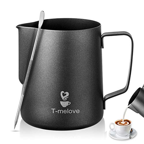 T-melove Milk Frothing Pitcher 600ml/20oz 304 Stainless Steel