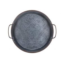 Metal Tray with Handles for Coffee Table Decor