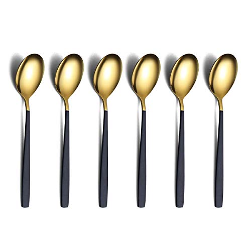 Gold Plating Coffee Spoons Teaspoons 6 Pieces
