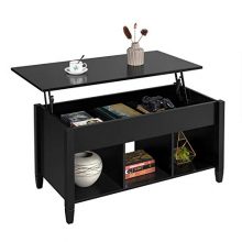 YAHEETECH Modern Wood Rectangle Lift Top Coffee Table