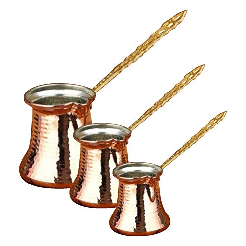 Turkish Coffee Pot Hammered Copper Greek Arabic