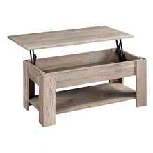 YAHEETECH Lift Top Coffee Table w/Hidden Compartment