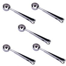Stainless Steel Coffee Scoop Clip: Measure, Seal, and Savor Every Brew