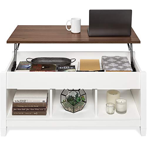 White/Brown Lift Top Coffee Table