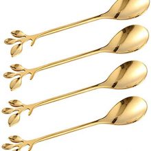 Gold Leaf Coffee Spoon Set of 4