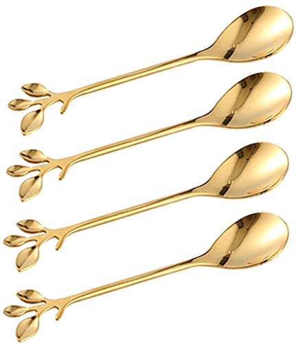 Gold Leaf Coffee Spoon Set of 4