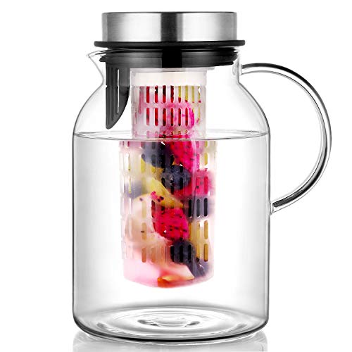 Fruit Infuser Water Pitcher with Removable Lid
