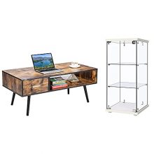 Modern Coffee Table with Glass Countertop