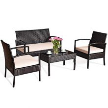 Tangkula 4 PCS Patio Furniture Sets