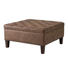 Coffee Table Madison Park Lindsey Cocktail Ottoman-Square Tufted