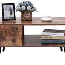 Revive Your Space with the Mid-Century Modern Coffee Table - A Multi-Functional Marvel in Rustic Brown