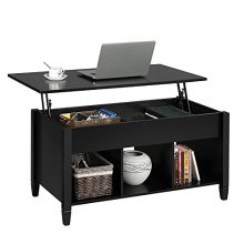YAHEETECH Minimalist Wooden Lift Top Coffee Table