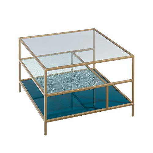 Gold Finish Coral Cape Coffee Table