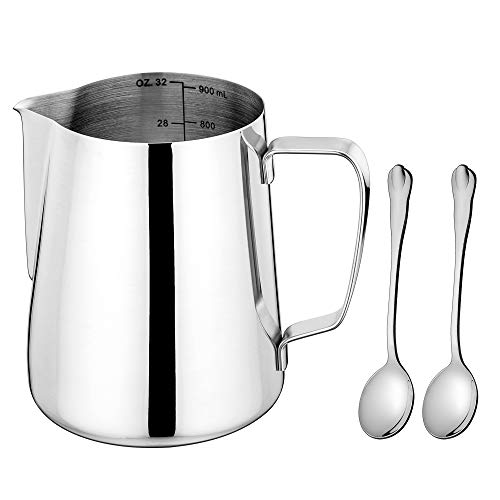 LIANYU Milk Pitcher,32 Ounce Frothing Pitcher