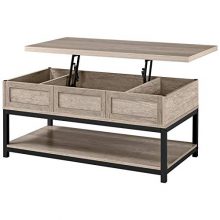 Gray Coffee Table with Hidden Compartments
