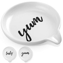 Coffee Spoon Rest  Oversized Spoon White Ceramic