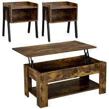 YAHEETECH Coffee Table Set of 3 for Living Room