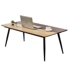 Coffee Table Modern Rectangle Two-Tone Color and Metal Legs