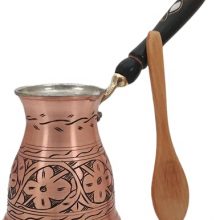 Large Turkish Coffee Pot Maker with Wooden Handle