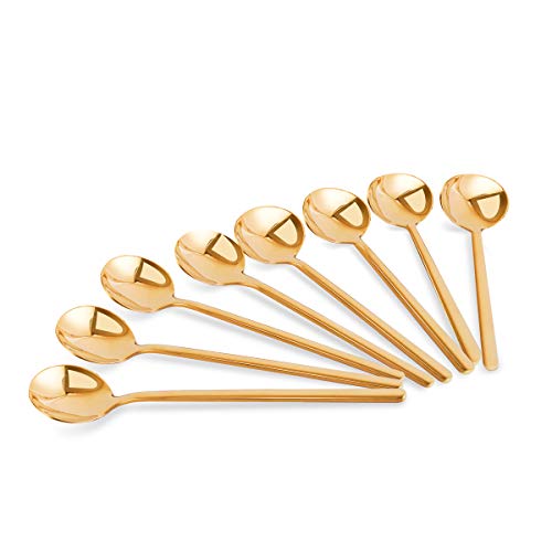 Gold Mini Espresso Spoons Set of 8