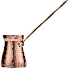 Handmade Hammered Copper Turkish Greek Arabic Coffee Pot