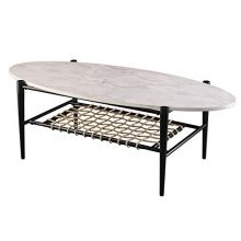 SEI Furniture Relckin Faux Marble Coffee Cocktail Table