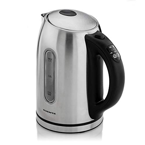 Ovente Electric Stainless Steel Hot Water Kettle 1.7 Liter