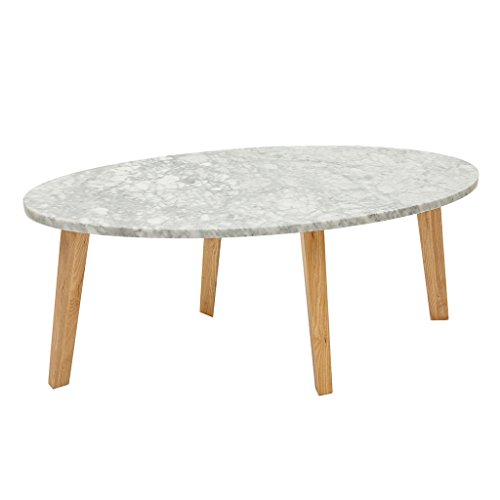 Coffee Table Accent Marble Top Mid-Century Modern