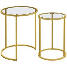 YAHEETECH Nesting Table Set of 2