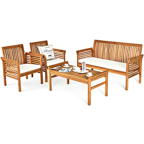 Coffee Table Acacia Wood Sofa Set