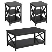 Coffee Table Wood Living Room 3-Piece Set