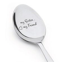 Demitasse Espresso Spoon with text "Always My Sister Is My Best Friend"