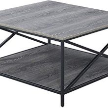 Gray / Black Tucson Metal Square Coffee Table