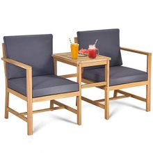 3 in 1 Acacia Wood with Separable Coffee Table