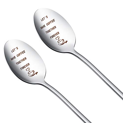 Engraved Coffee Spoon Espresso Spoons Valentine