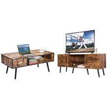 VIVOHOME Wooden Mid-Century Modern TV Stand