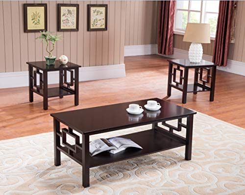 Wood Coffee 2 End Tables Occasional Set
