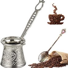 Turkish Coffee Pot - Silver Design
