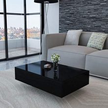 Coffee Table MDF High Gloss Black