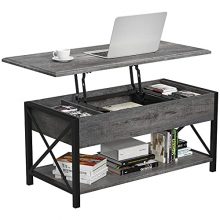 Coffee Table with Hidden Compartment and Storage Shelf