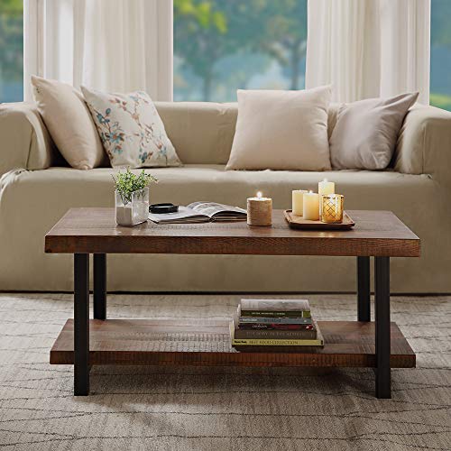 Coffee Table with Storage Shelf for Living Room