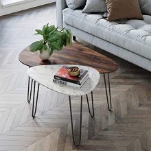 Nathan James Bodhi Mid-Century Nesting Coffee Table Set of 2