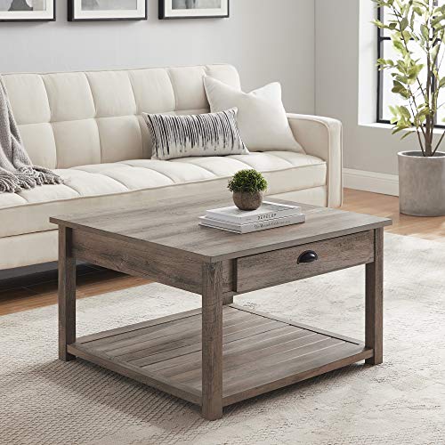 Square Coffee Table Modern Country
