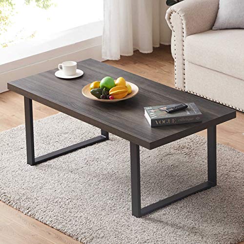 Wood and Metal Simple Industrial Modern Center Table